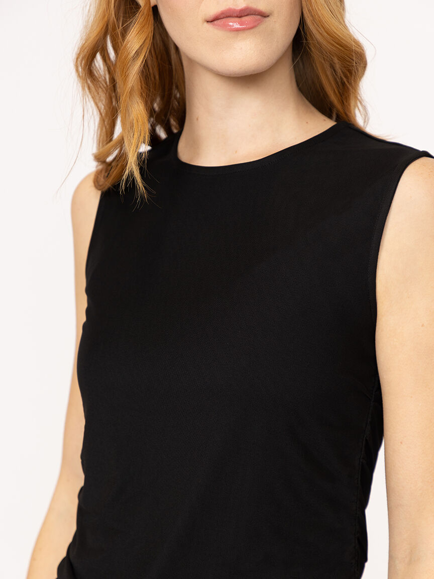 Women's Mesh Side Ruched Tank