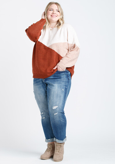 Women's Chevron Colourblock Sweater Image 3