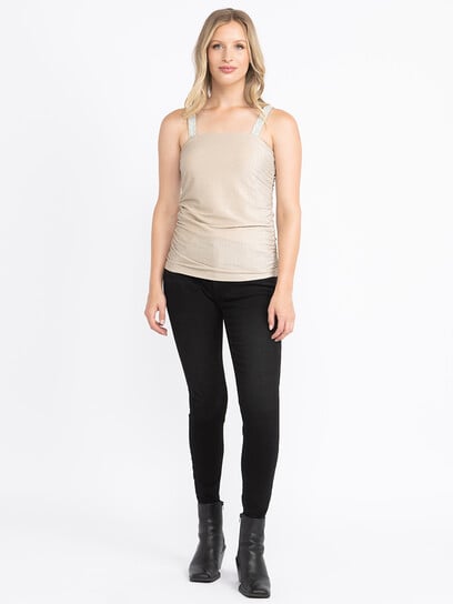 Women's Shimmer Ruched Tank Women's Shimmer Ruched Tank