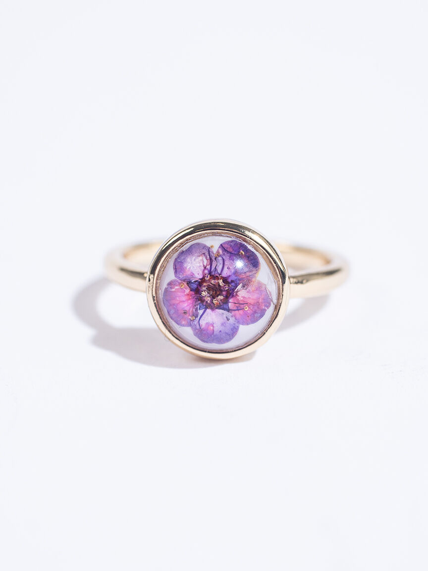 Women's Pressed Flower Ring