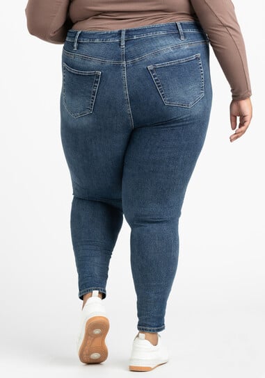 Women's Plus 2 Tone Stitch Skinny Jean