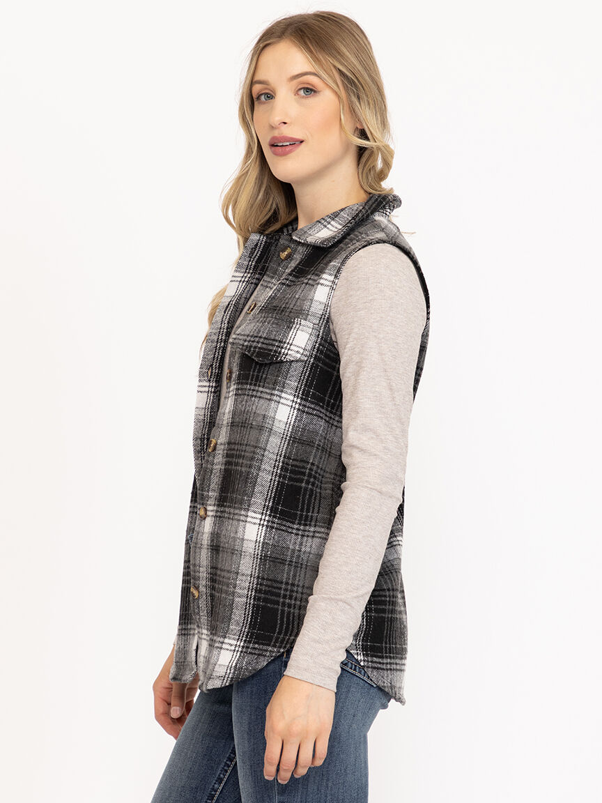 Women's Plaid Vest