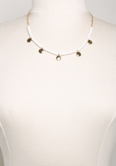 Women's Puka Shell Gold Charm Necklace Women's Puka Shell Gold Charm Necklace Image 4