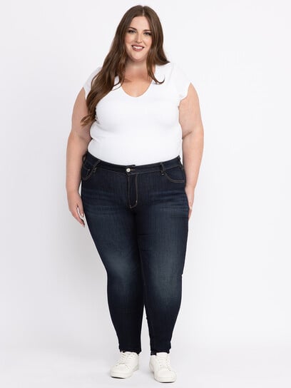 Women's Plus Dark Wash Skinny Jeans Women's Plus Dark Wash Skinny Jeans