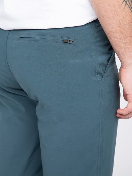 Men's Teal Textured Hybrid Shorts Image 5