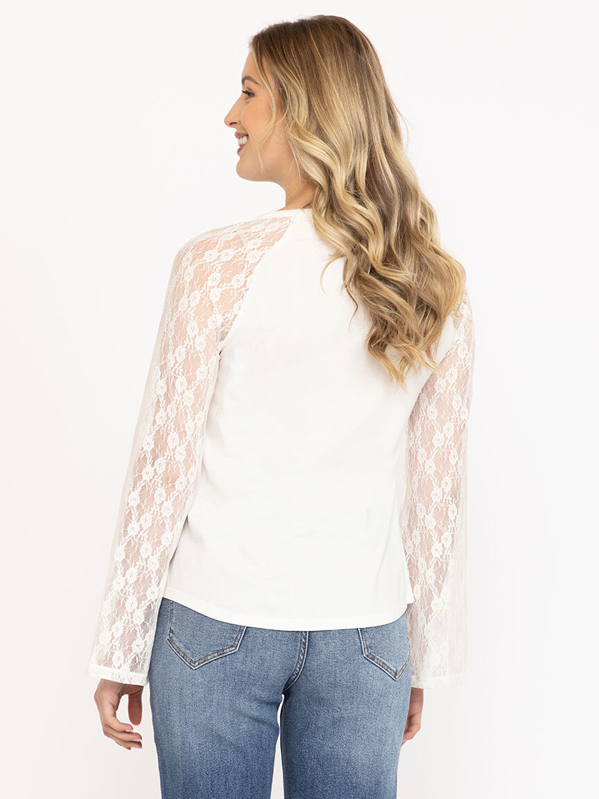 Women's Cow Skull Baseball Tee