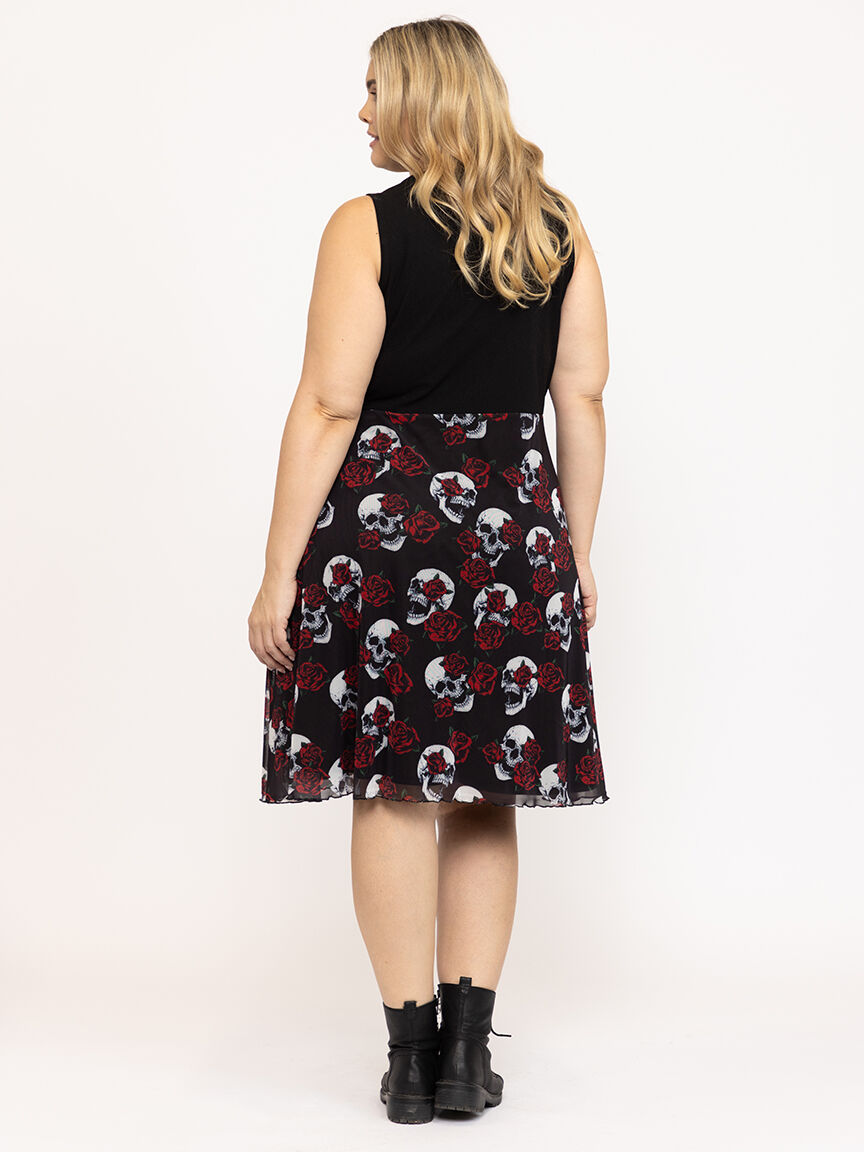 Women's Skull Skater Dress