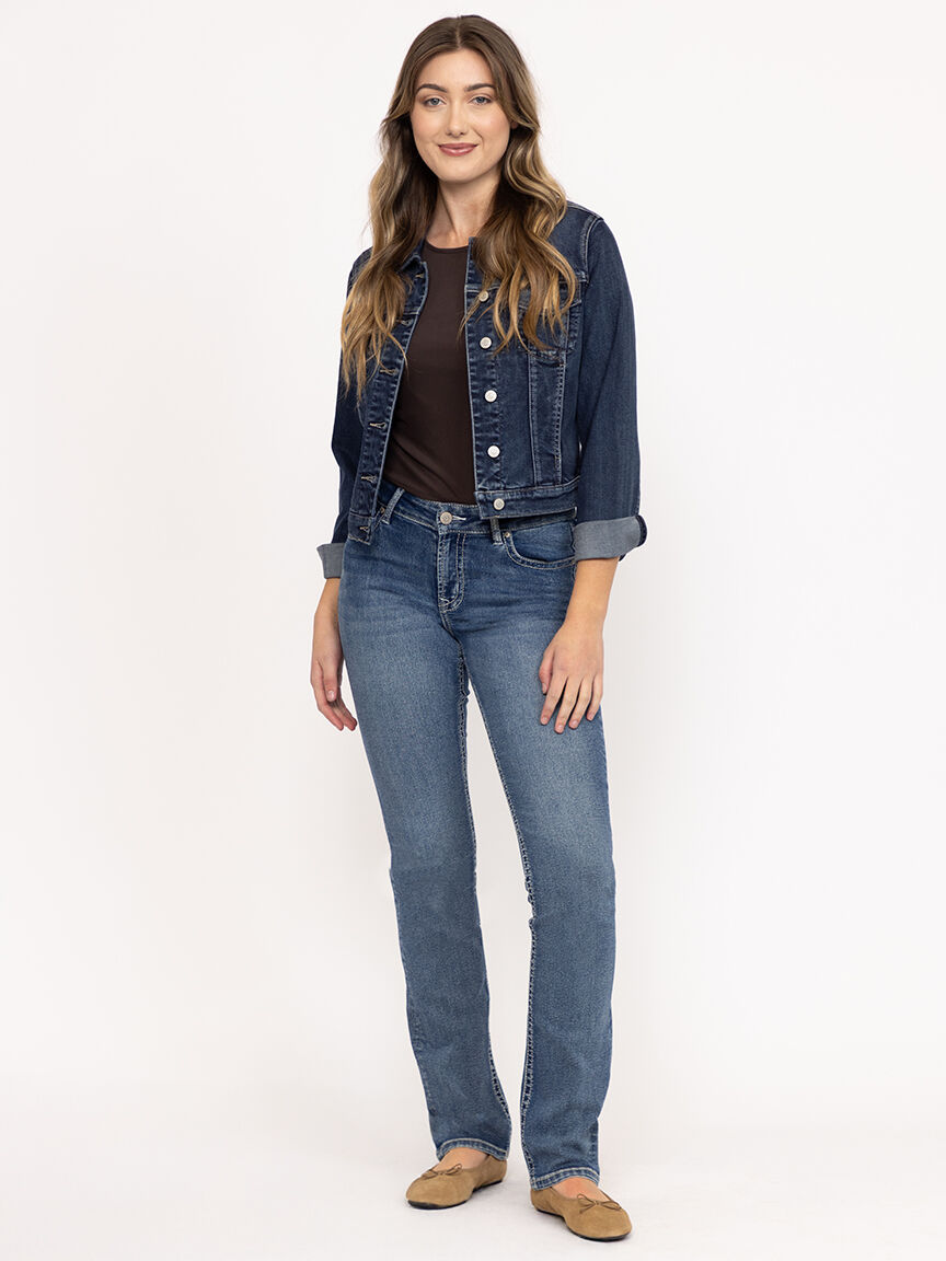 Women's Medium Wash Straight Jeans