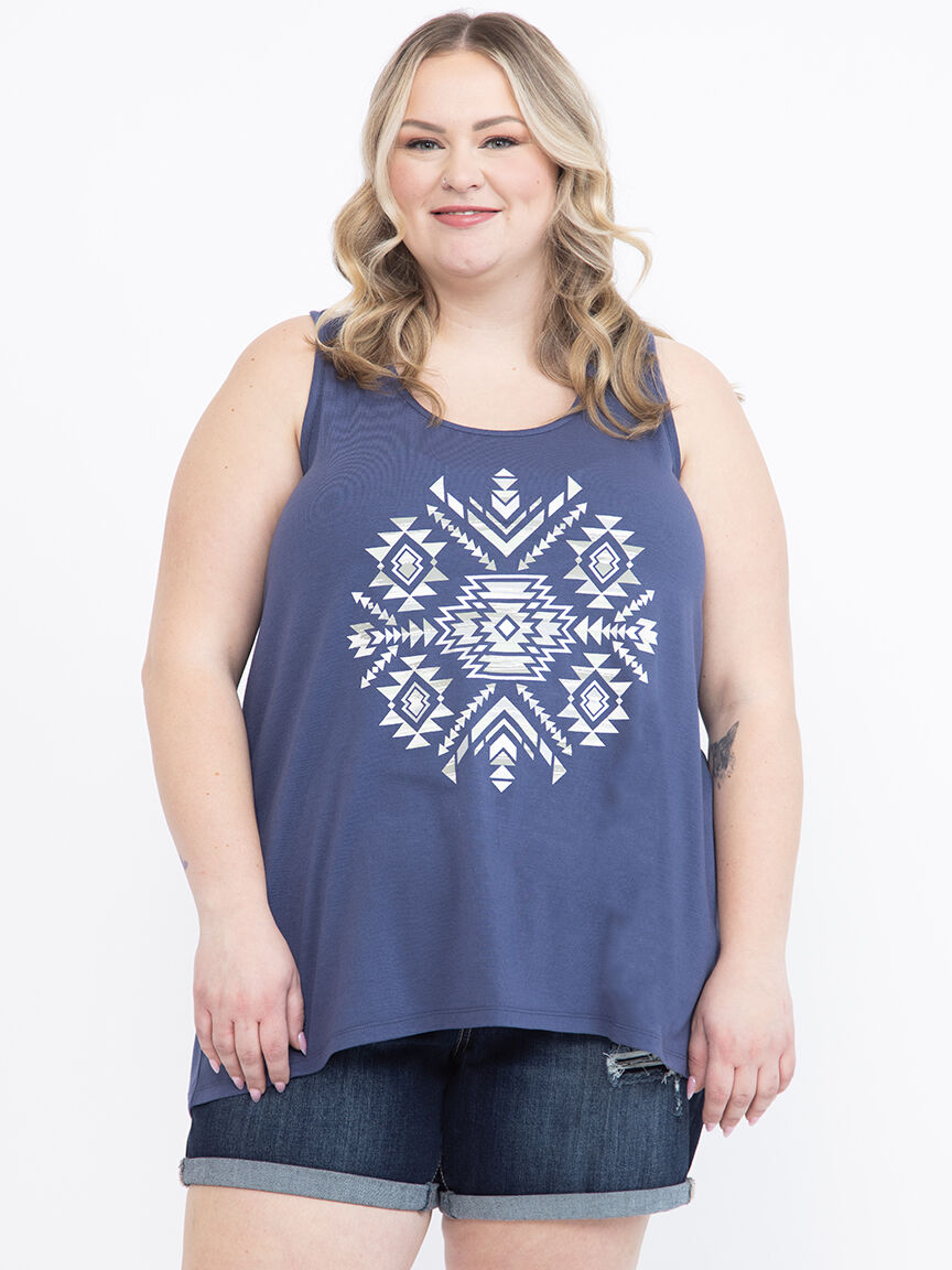 Women's Geometric Racerback Tank