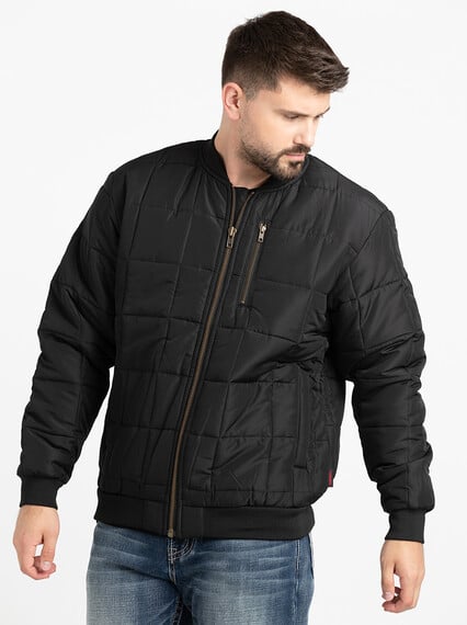 Men's Quilted Bomber Jacket Image 2