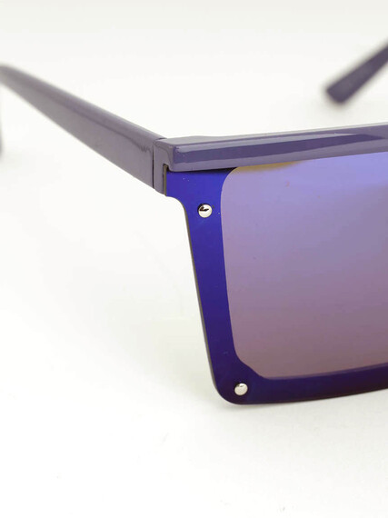 Women's Purple Shield Sunglasses Image 3