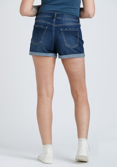 Women's Destroyed Cuffed Jean Shortie Women's Destroyed Cuffed Jean Shortie Image 2
