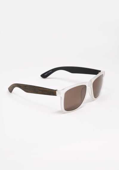Men's Wood Arm Wayfarer Sunglass Men's Wood Arm Wayfarer Sunglass Image 6