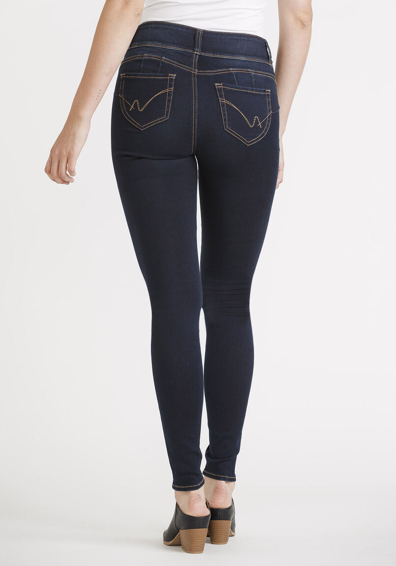 Women's Skinny Pants Slim Treggings with Three Buttons - Its All