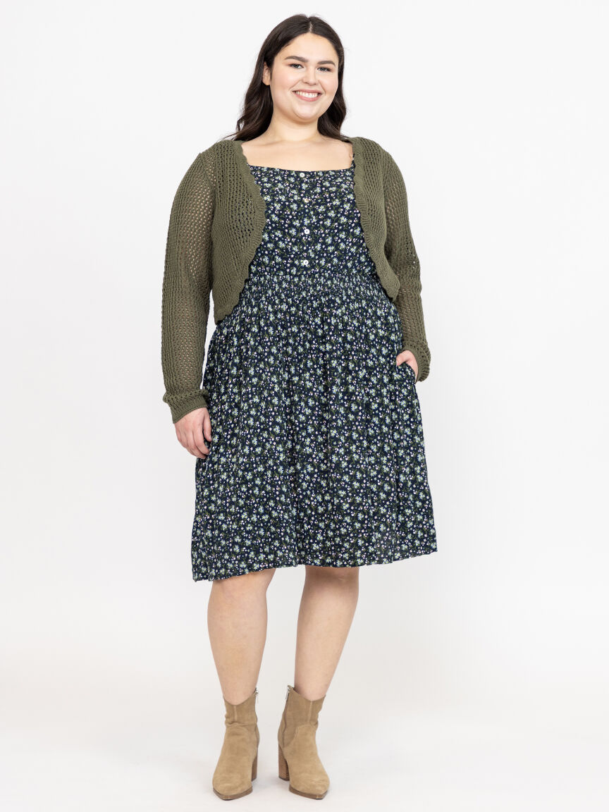 Women's Pointelle Open Shrug