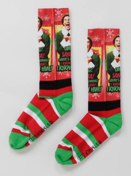 Men's Elf OMG Santa Crew Socks Image 3