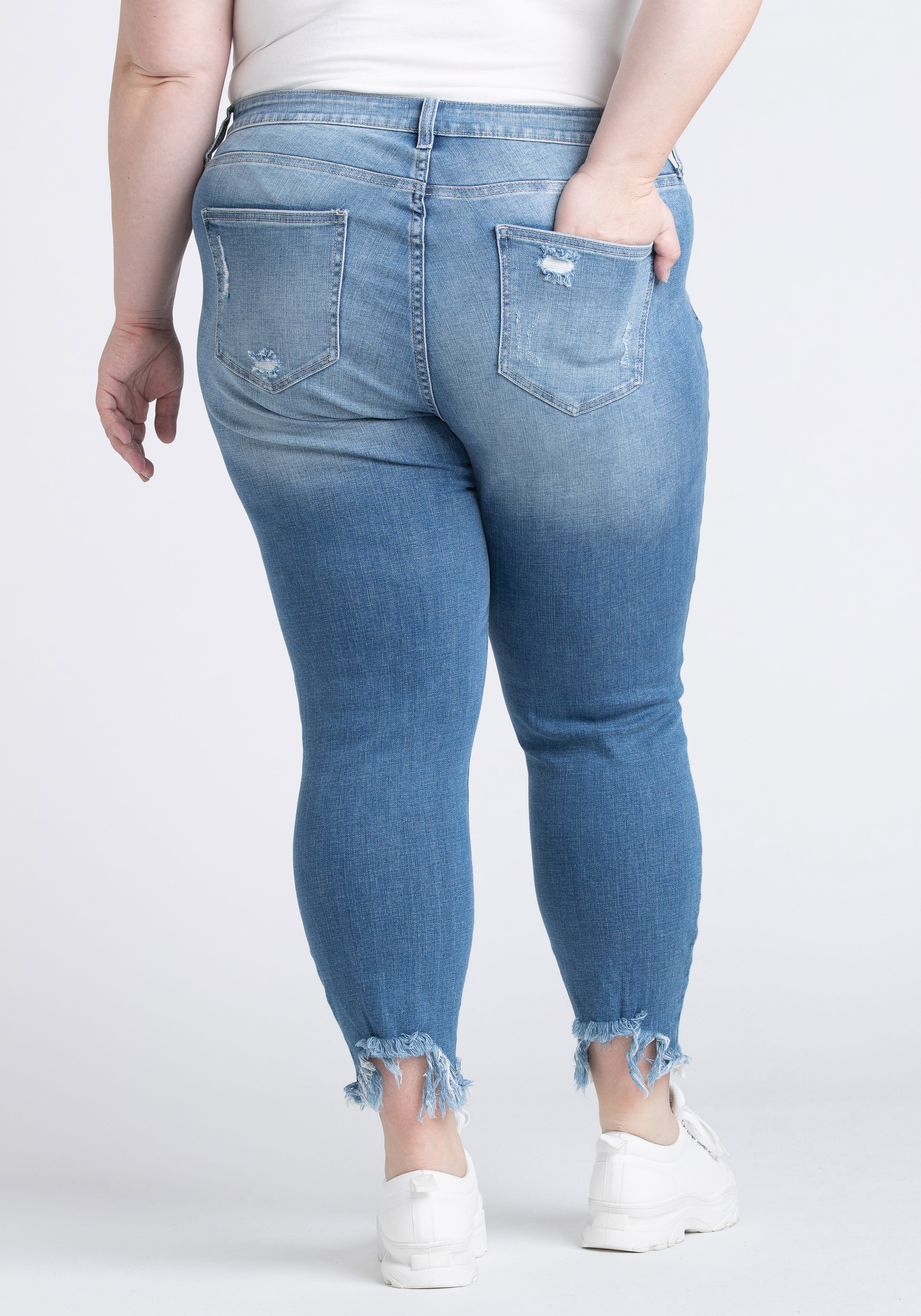 Plus size sales destroyed skinny jeans