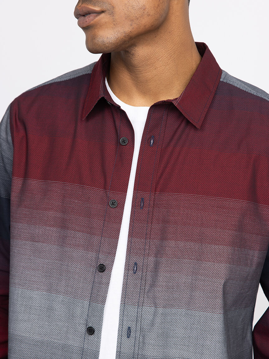 Men's Striped Ombre Shirt Warehouse One