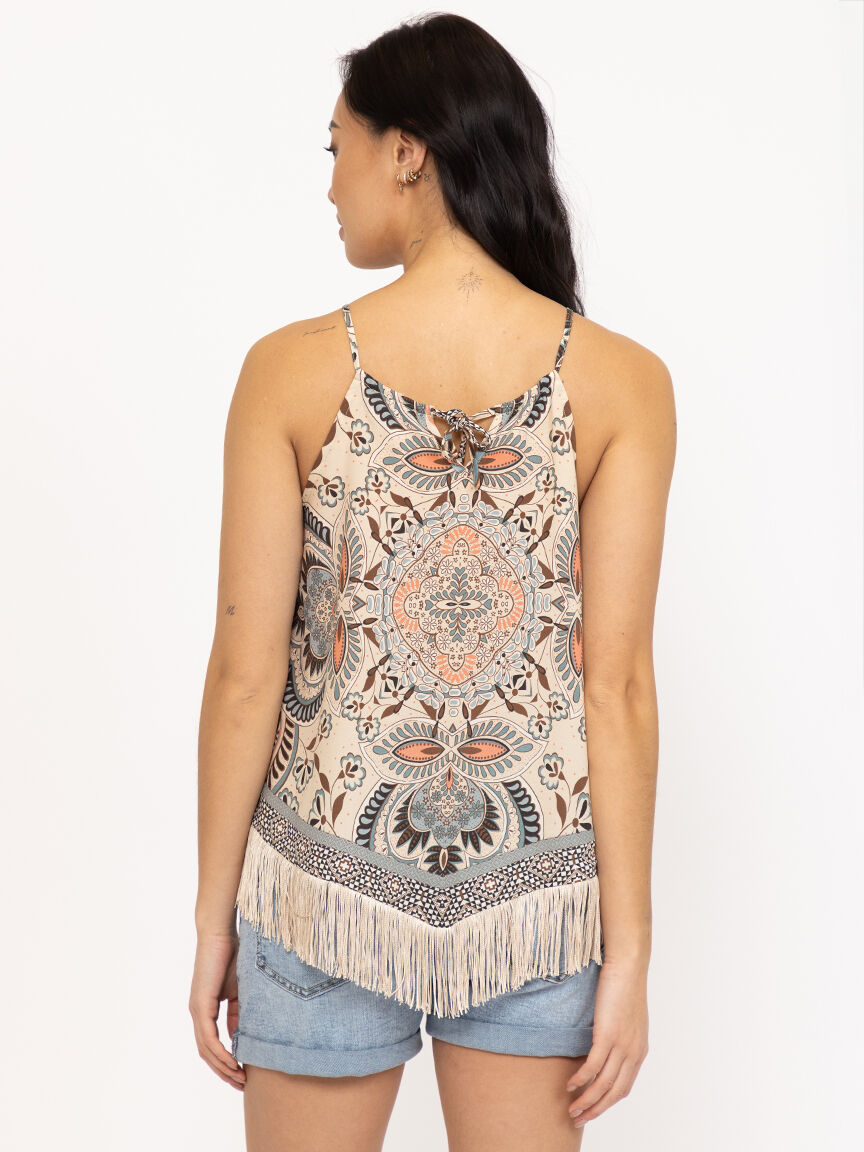 Women's Scarf Print Tank