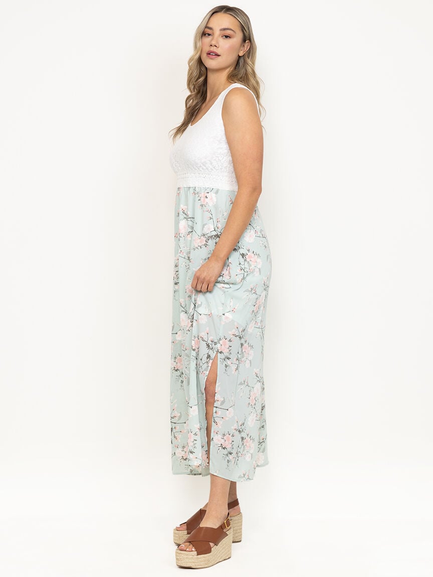 Women's Lace Top Maxi Dress