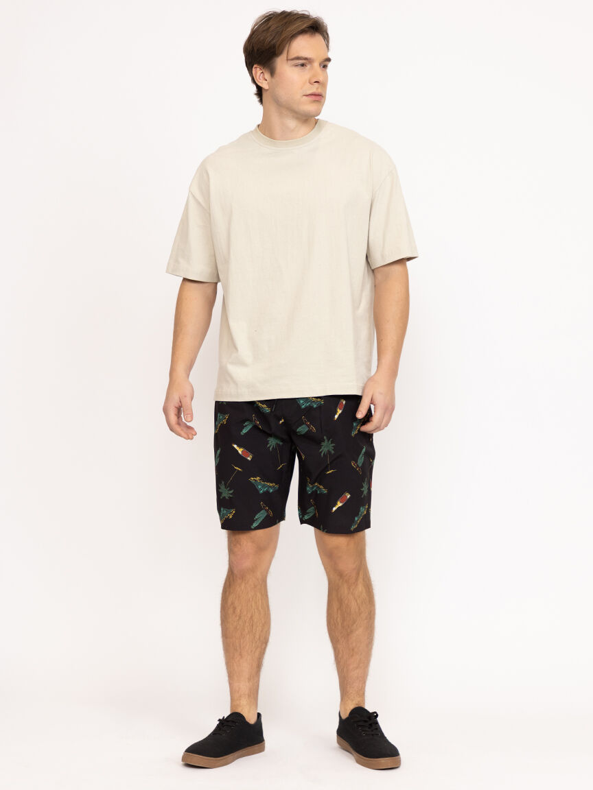 Men's Printed Beer Swim Shorts