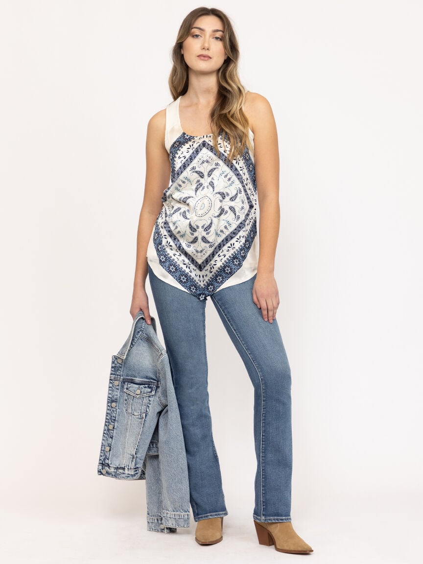 Women's Scarf Print Tank