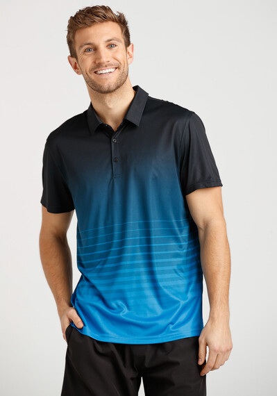 Men's Athletic Ombre Polo Shirt Image 2