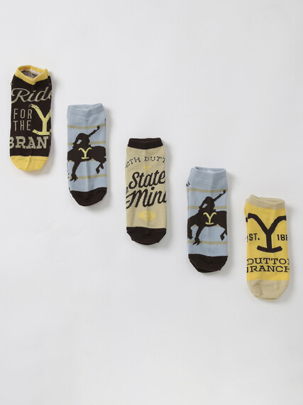 Women's 5-Pack of Yellowstone Ankle Socks Image 2
