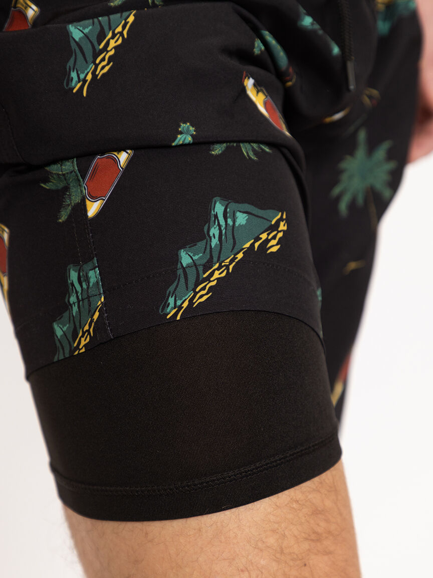 Men's Printed Beer Swim Shorts