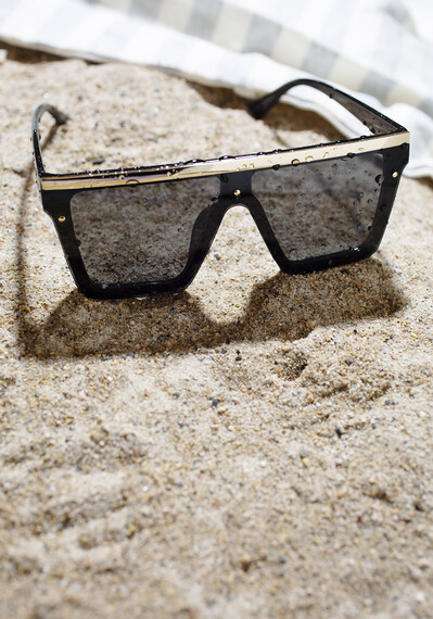 Women's Plastic Shield Sunglasses Image 1