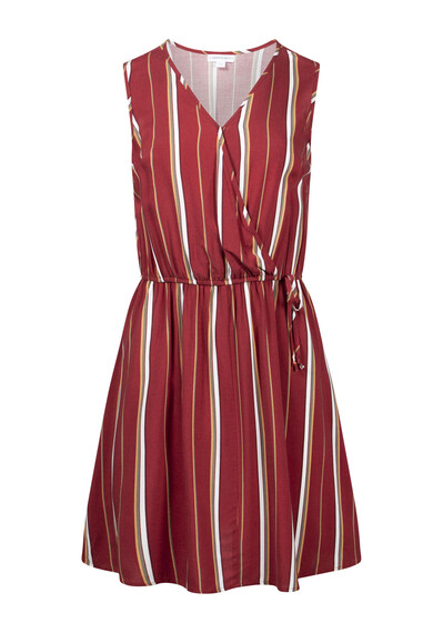 Women's Stripe Fit & Flare Dress Image 1