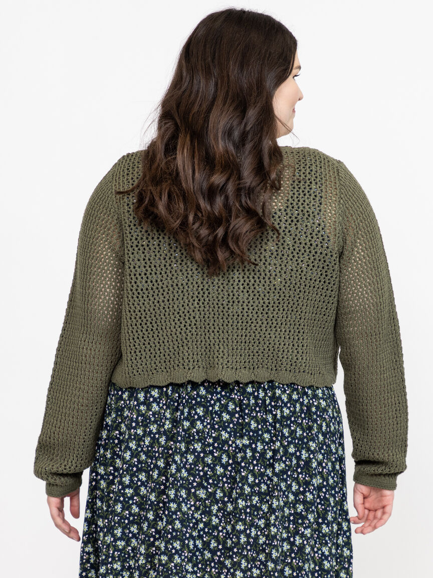 Women's Pointelle Open Shrug