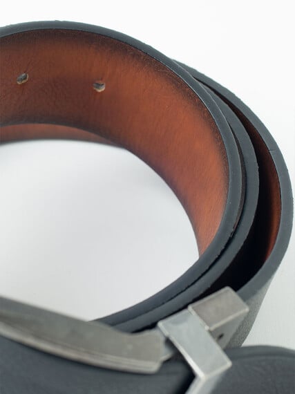 Men's Reversible Burnished Brown Belt Image 6