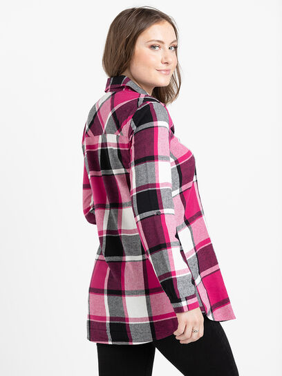 Women's Flannel Plaid Tunic