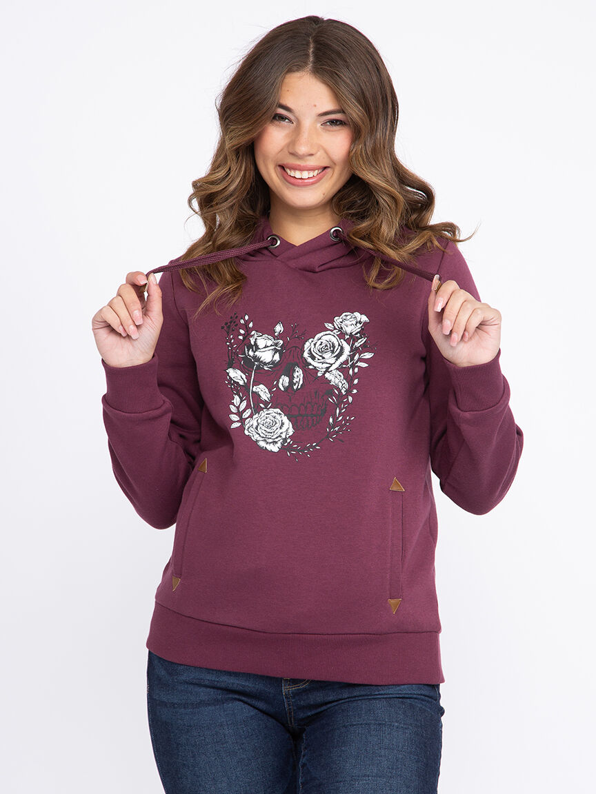 Women's Skull Popover Hoodie Warehouse One