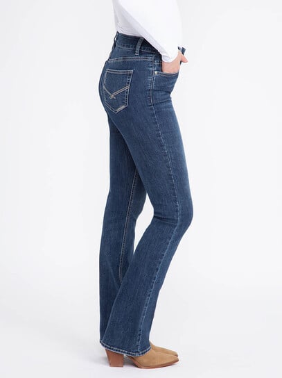 Women's Medium Dark Wash Baby Boot Jeans Women's Medium Dark Wash Baby Boot Jeans