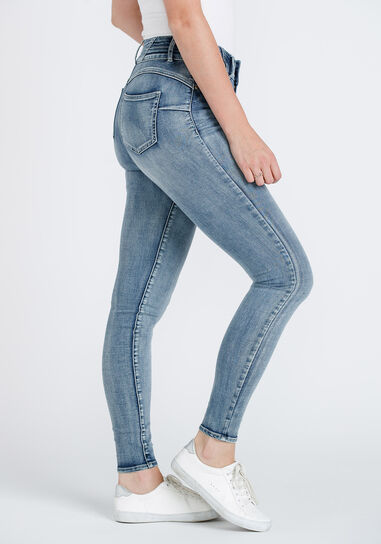 Women's 2 Button Waist Skinny Jeans