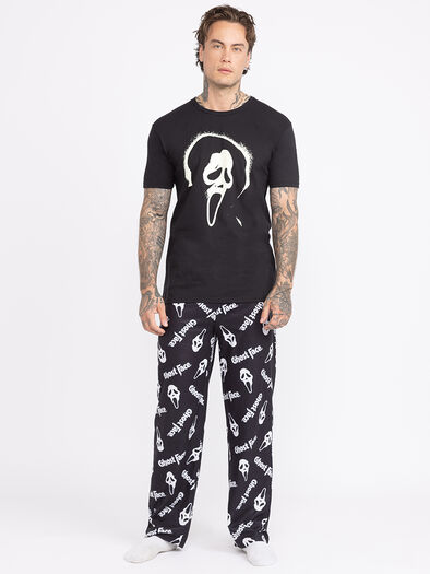 Men's Ghost Face Sleep Set, Men's Ghost Face Sleep Set,