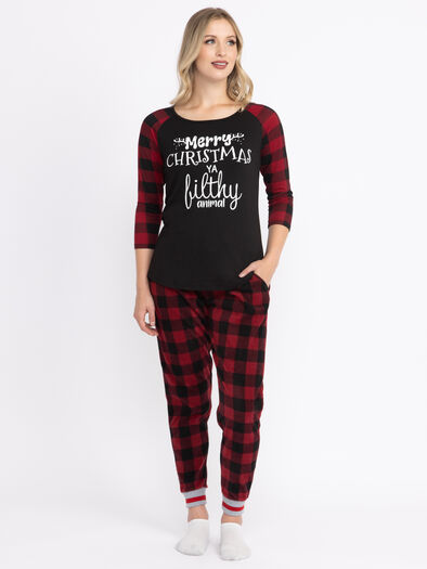 Women's Plaid Sleep Set, Women's Plaid Sleep Set,