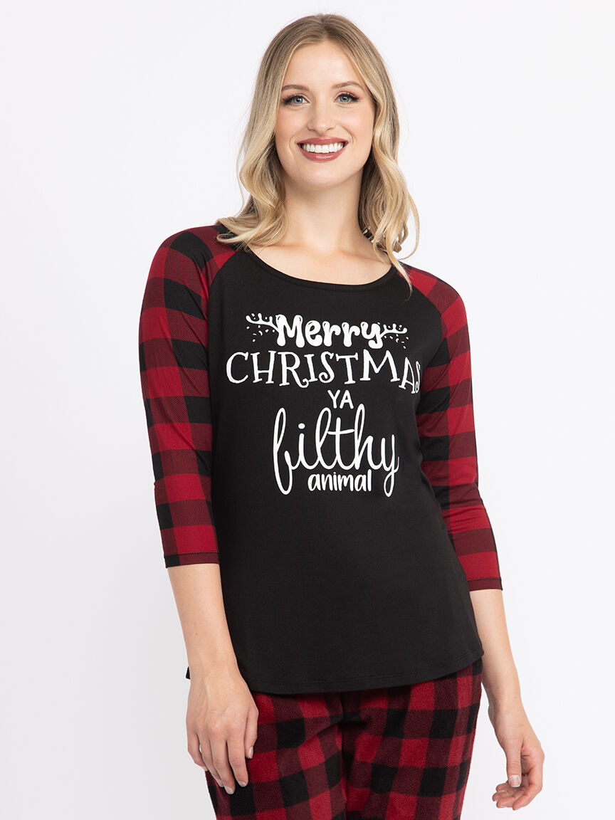 Women's Plaid Sleep Set Image 2