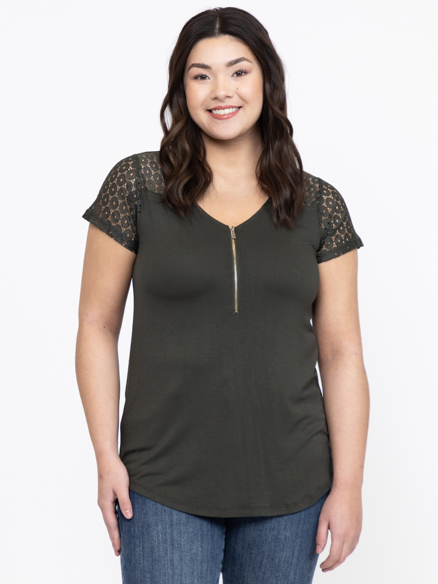 Women's Half Zip Top Warehouse One