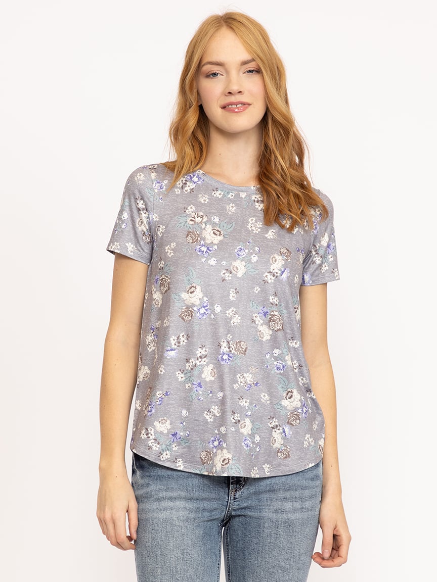 Women's Floral Crew Neck Tee