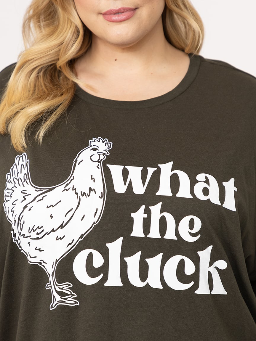 Women's What The Cluck Oversized Tee