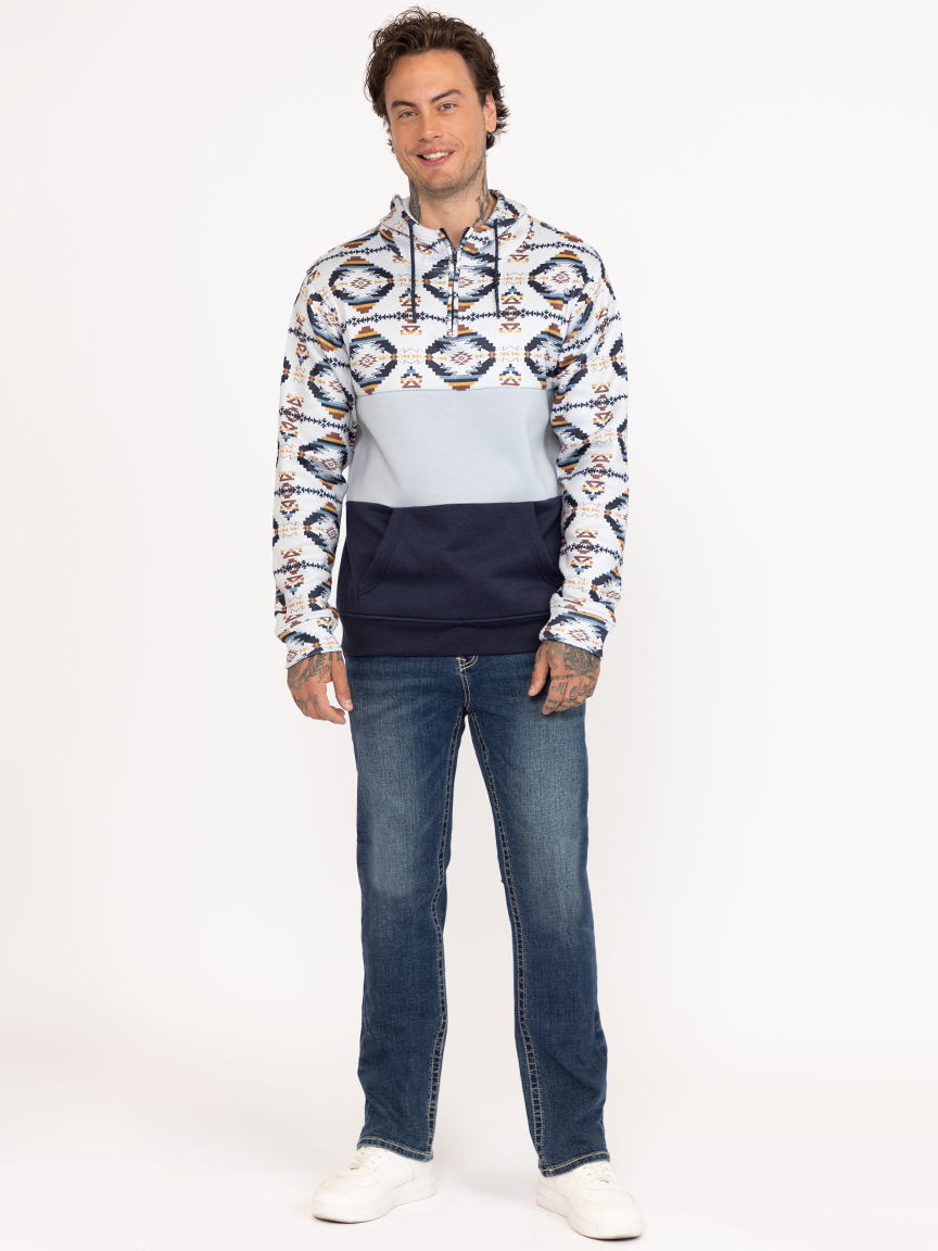 Men's Geo Quarter-Zip Hoodie