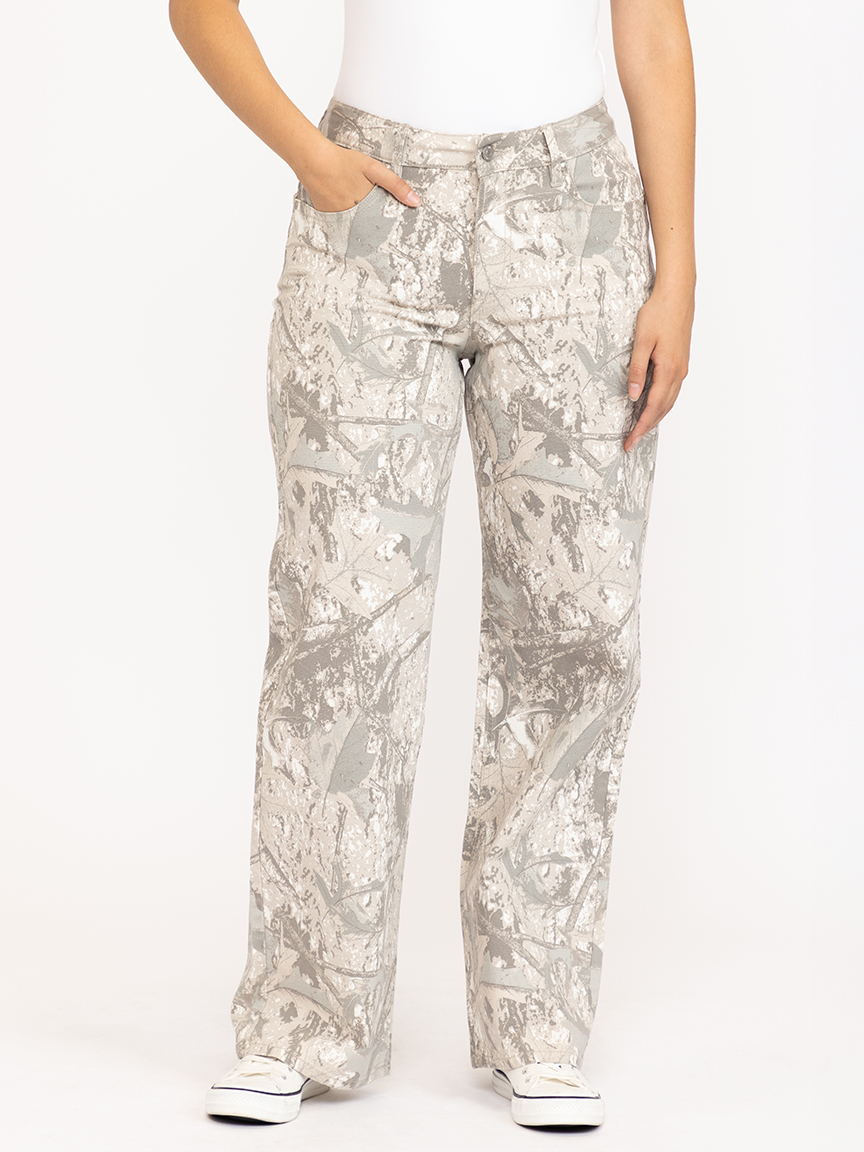 Women's Camo Canvas Wide Leg Pant