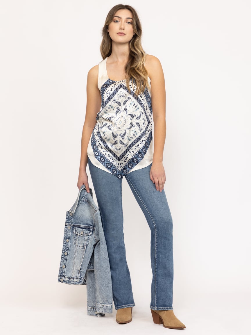 Women's Scarf Print Tank