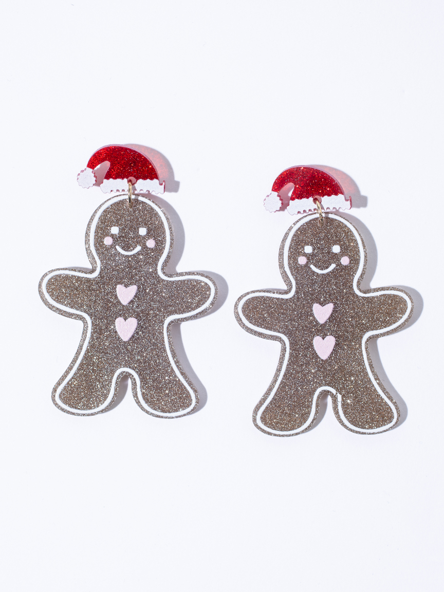 Women's Gingerbread Man Earrings