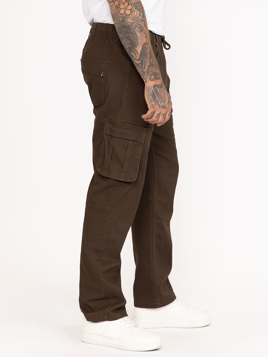 DNM WORKS Men's Brown Cargo Sneaker Pant