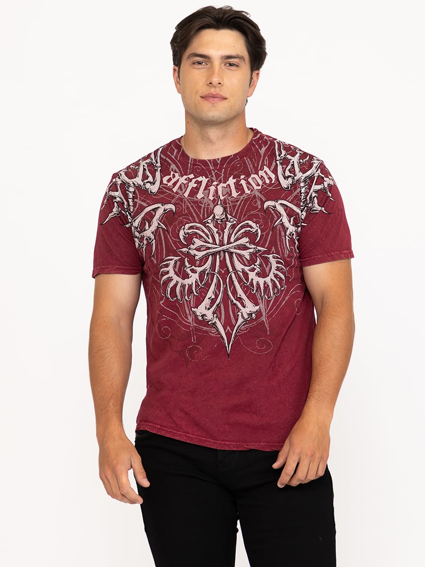 Men's Red Skeleton Tee