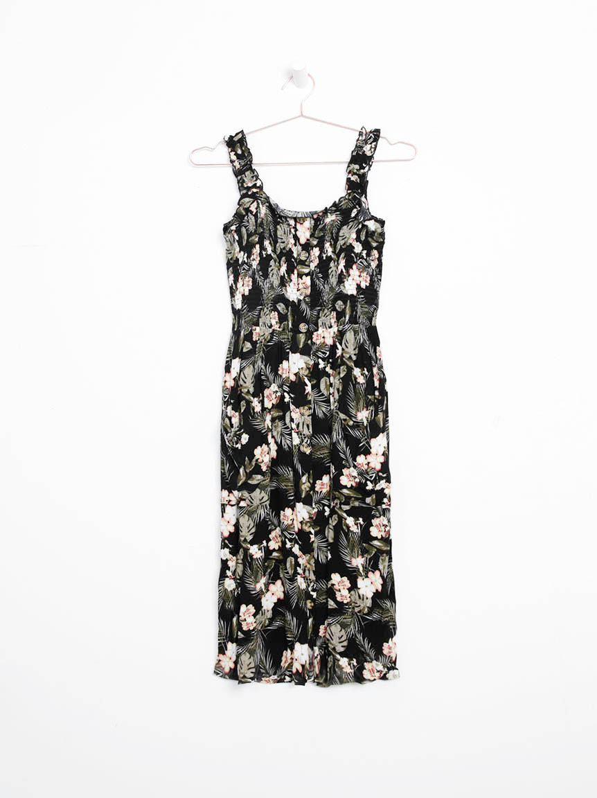 Women's Smocked Button Front Dress